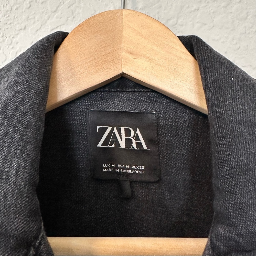 Zara Black Jean Jacket - Picture 8 of 11